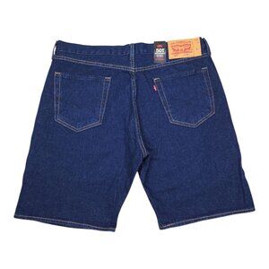 Levis 501 Mens 93 Straight Stretch Denim Shorts W44 Dark Rinse Button Fly